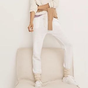 J Crew Relaxed Jogger. Vintage White. NWT